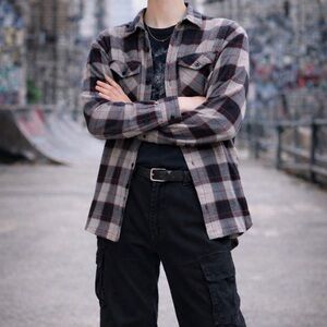 Fox Racing Plaid Flannel Shirt XXL streetwear skater grunge moto
